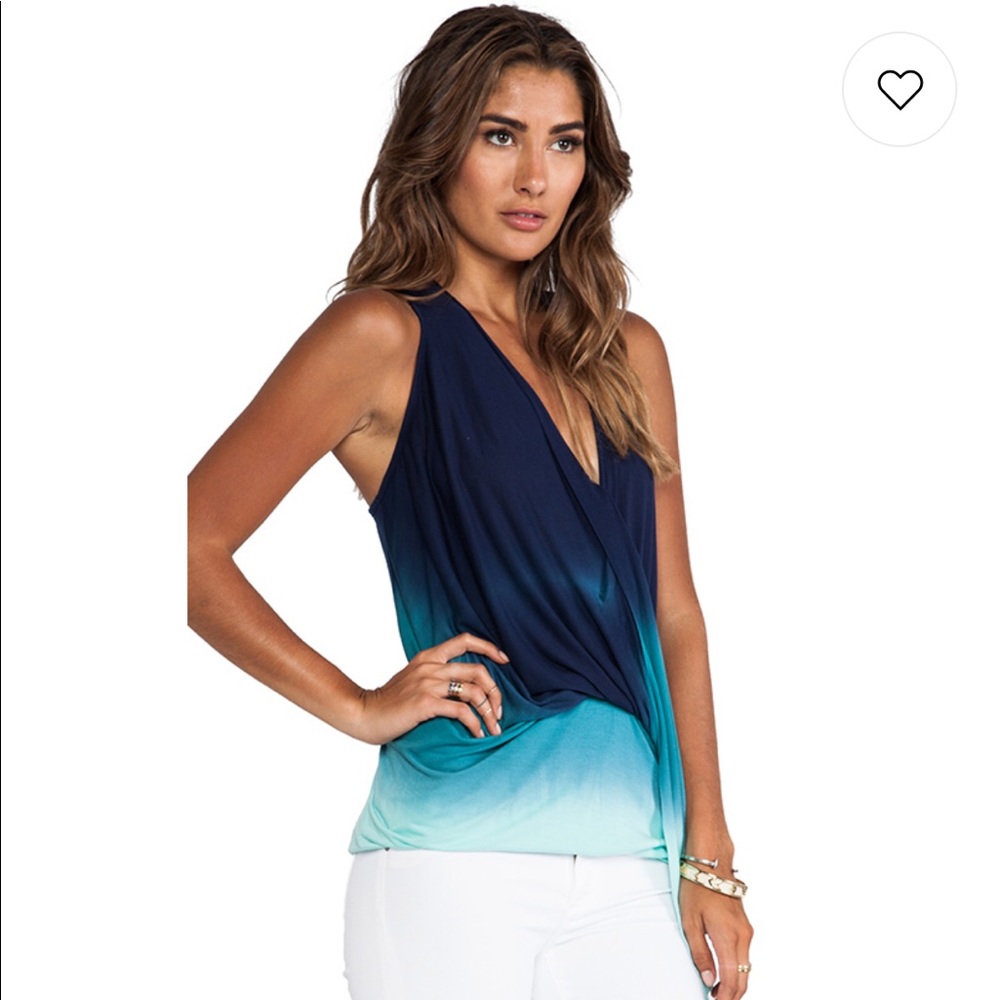Young, Fabulous & Broke Cleo Top in Navy Ombre